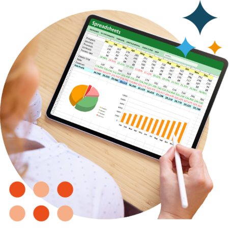 Image of data visualisation on a tablet