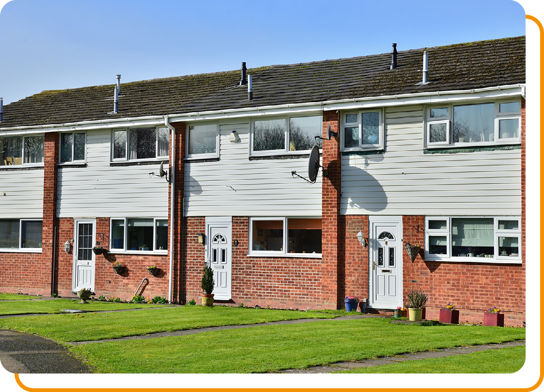 Image of a row of terraced housing