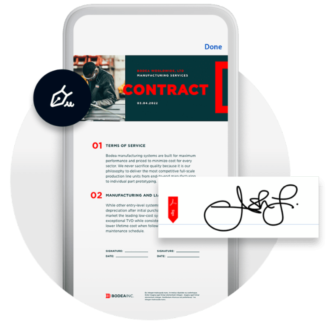 Image visualisation of Adobe Acrobat Sign