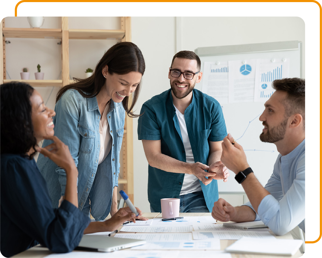 Image of a group of people in a meeting together