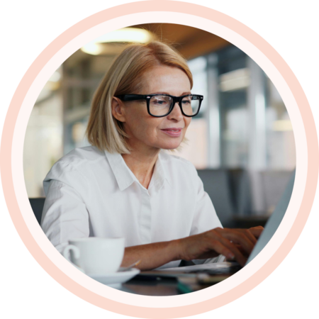 Image of a work professional working on a laptop