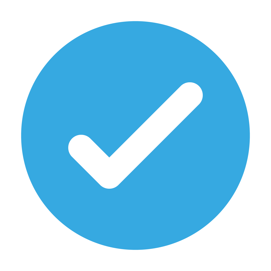 Light blue tick