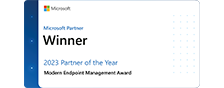 Microsoft 2023 Modern Endpoint Management Partner of the Year Winner Logo