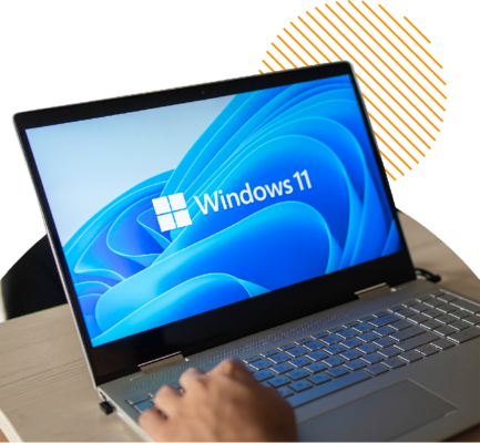 Image of a laptop with Windows 11 on the screen