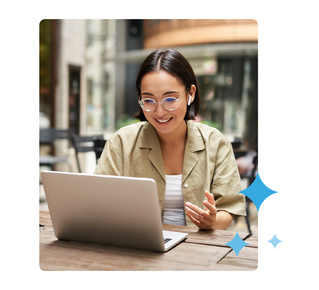 Image of a person working on a laptop