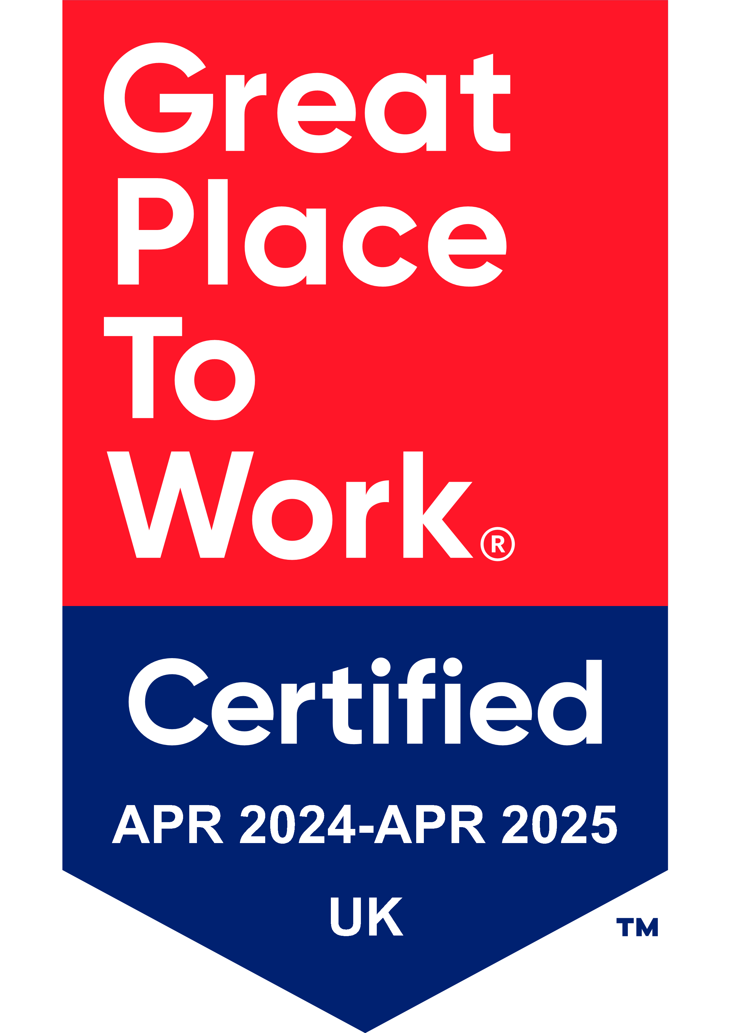 Great Place to Work certified 2024 logo