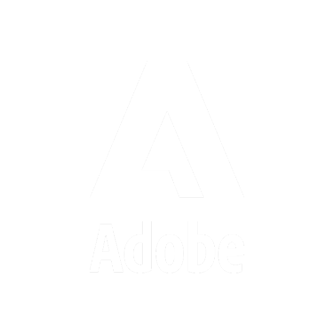 Adobe logo - white